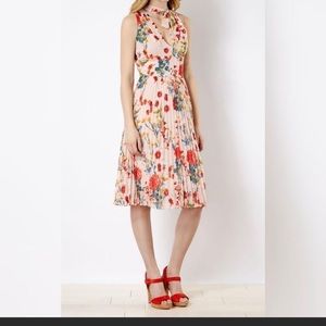 Karen Millen pleated midi dress size 2 UK 6